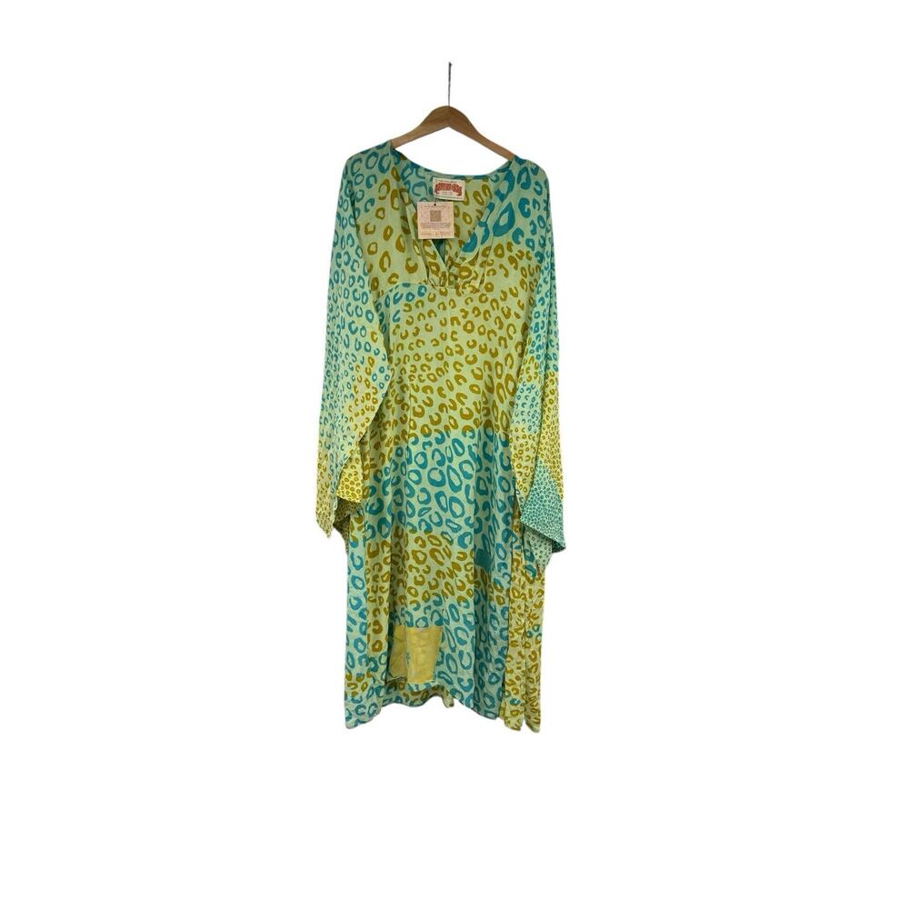 Kantha Bae Eclectic Colorful Hippie Art To Wear Festival Free Size Womens‎ Dress